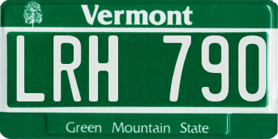 VT license plate LRH790