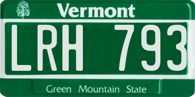 VT license plate LRH793