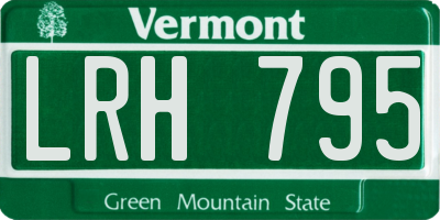 VT license plate LRH795