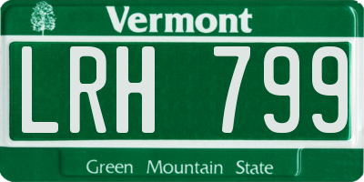 VT license plate LRH799