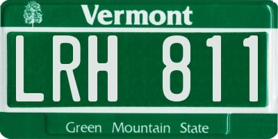 VT license plate LRH811