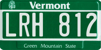 VT license plate LRH812