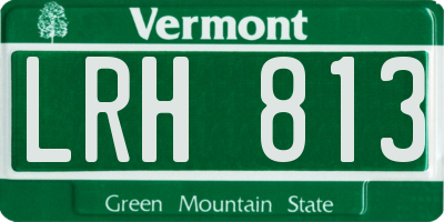 VT license plate LRH813