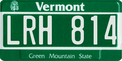 VT license plate LRH814