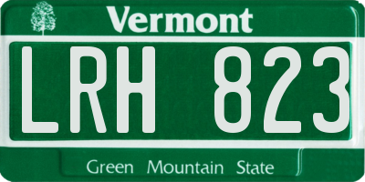 VT license plate LRH823