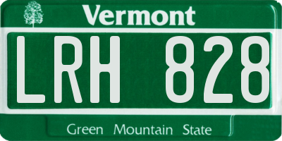VT license plate LRH828