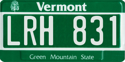 VT license plate LRH831