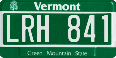 VT license plate LRH841