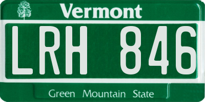 VT license plate LRH846