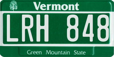 VT license plate LRH848