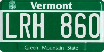 VT license plate LRH860