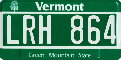 VT license plate LRH864
