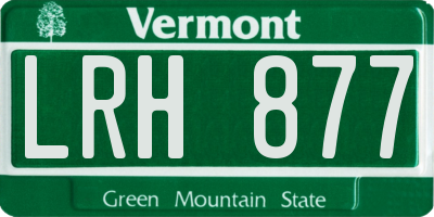 VT license plate LRH877