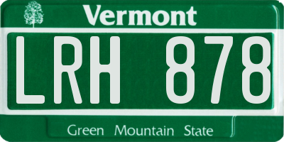 VT license plate LRH878