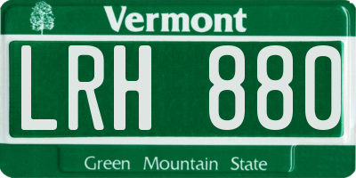 VT license plate LRH880