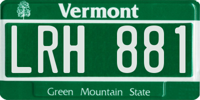 VT license plate LRH881