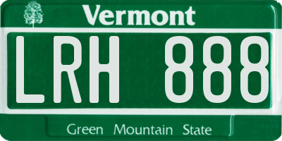 VT license plate LRH888