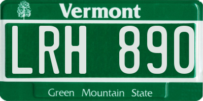 VT license plate LRH890