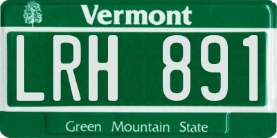 VT license plate LRH891