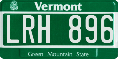 VT license plate LRH896
