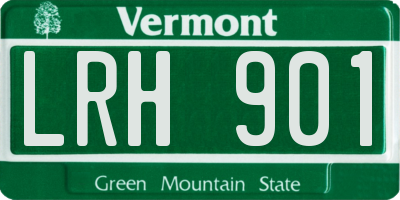 VT license plate LRH901