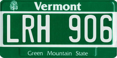 VT license plate LRH906