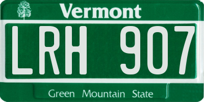 VT license plate LRH907