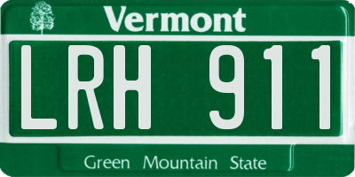 VT license plate LRH911