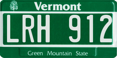 VT license plate LRH912