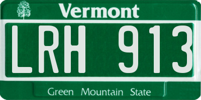 VT license plate LRH913