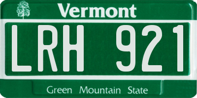 VT license plate LRH921