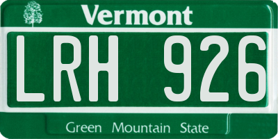 VT license plate LRH926