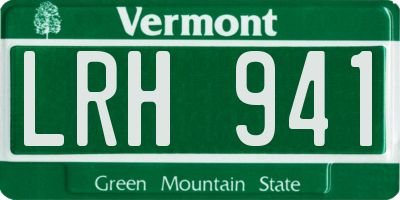 VT license plate LRH941