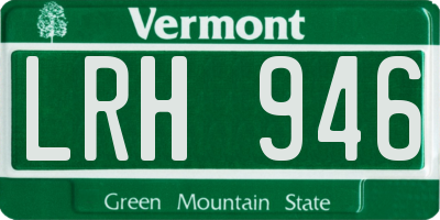 VT license plate LRH946