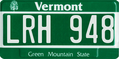 VT license plate LRH948