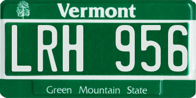 VT license plate LRH956