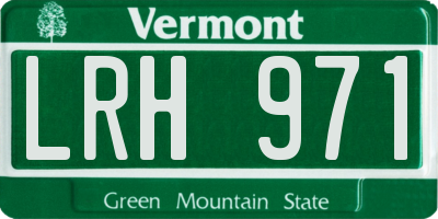 VT license plate LRH971