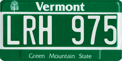VT license plate LRH975