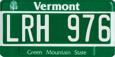 VT license plate LRH976