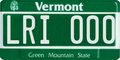 VT license plate LRI000