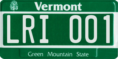 VT license plate LRI001