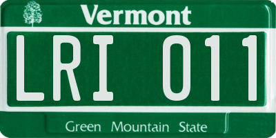 VT license plate LRI011