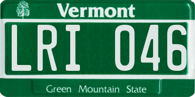 VT license plate LRI046