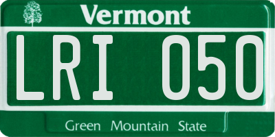 VT license plate LRI050