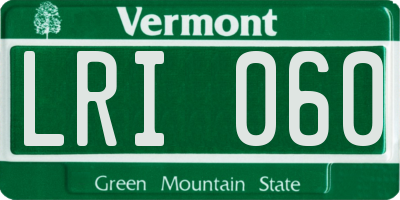 VT license plate LRI060