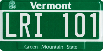 VT license plate LRI101