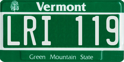VT license plate LRI119