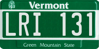 VT license plate LRI131