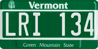 VT license plate LRI134