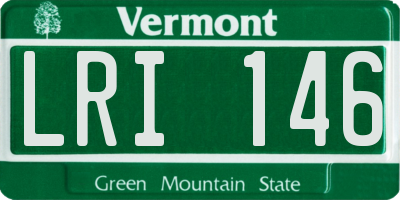 VT license plate LRI146